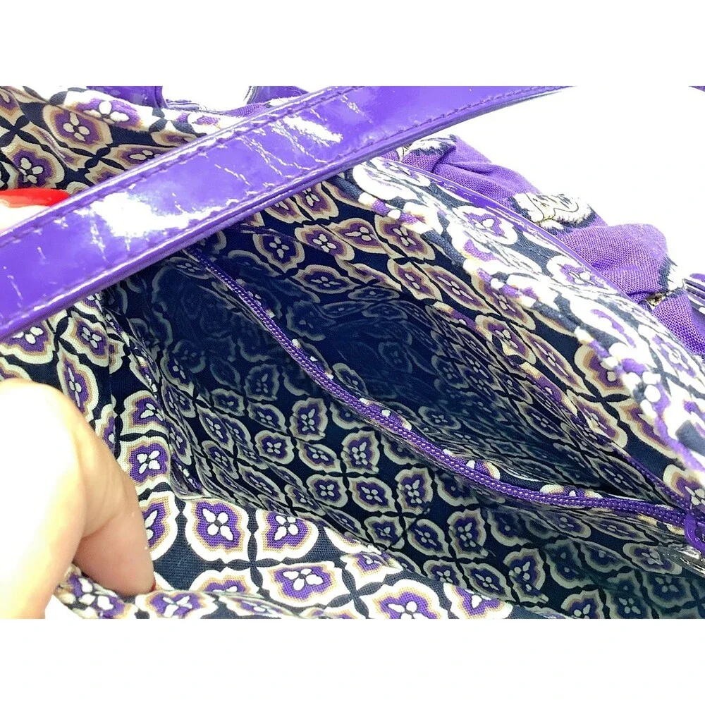 NWT Cha Cha Vera Bradley Purse Bag Simply Violet Ruffled Purple Paisley Retired